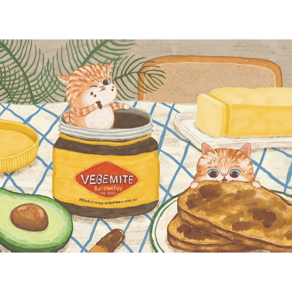 The Puzzle Collab | Vegemite and Cats, 99 Piece Micro Puzzle