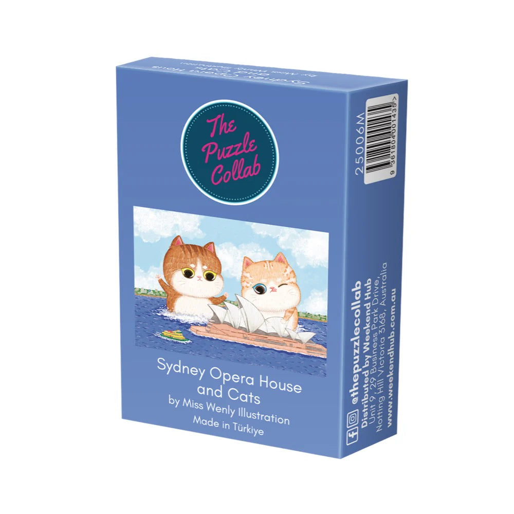 The Puzzle Collab | Sydney Opera House and Cats, 99 Piece Micro Puzzle