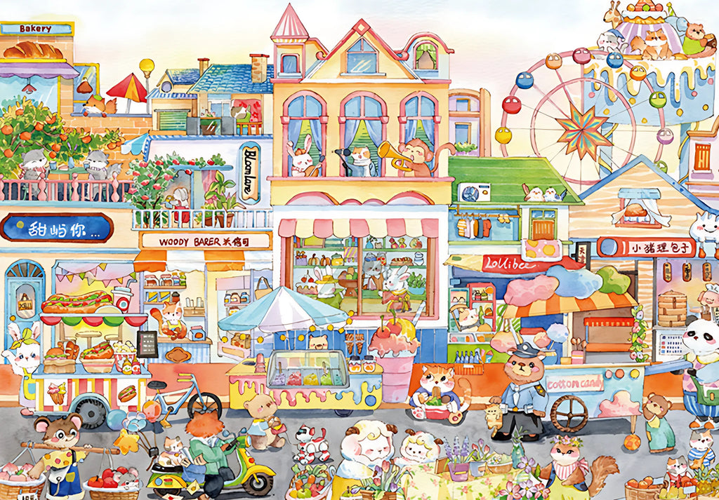 Botop Fusion | Animal Street Jigsaw Puzzle, 500 Pieces