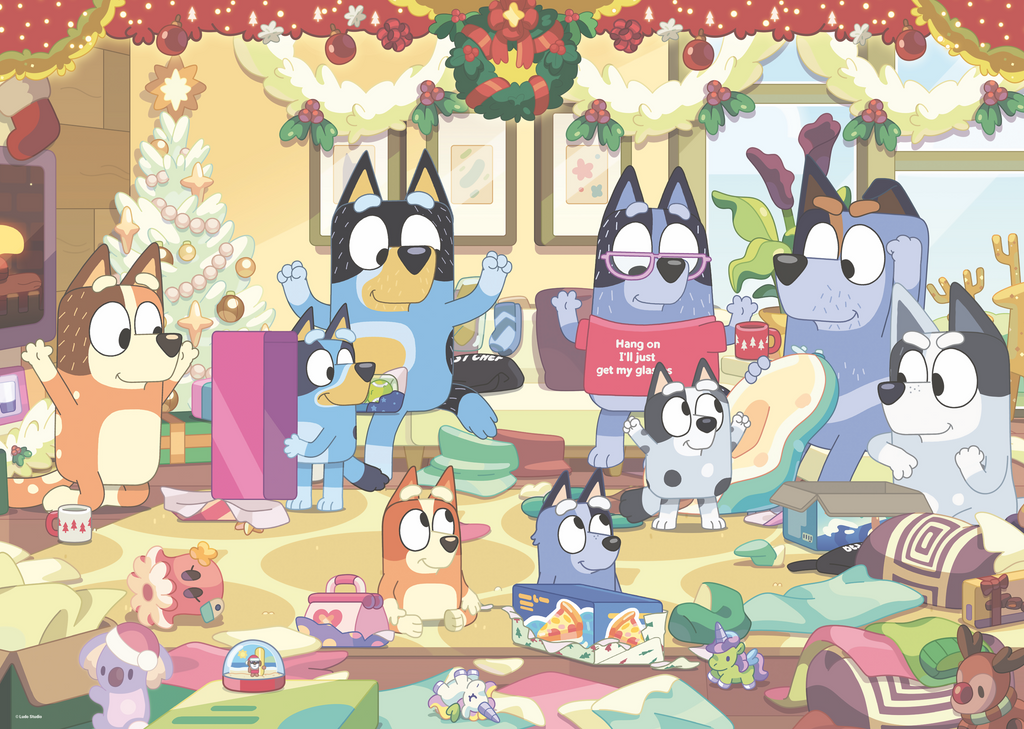 Ravensburger | Bluey Christmas Giant Floor Puzzle, 24 Pieces