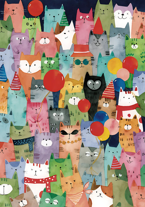 Botop | Cat Party Jigsaw Puzzle, 300 Pieces