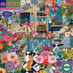 eeBoo | English Flower Shop Jigsaw Puzzle, 1000 Pieces