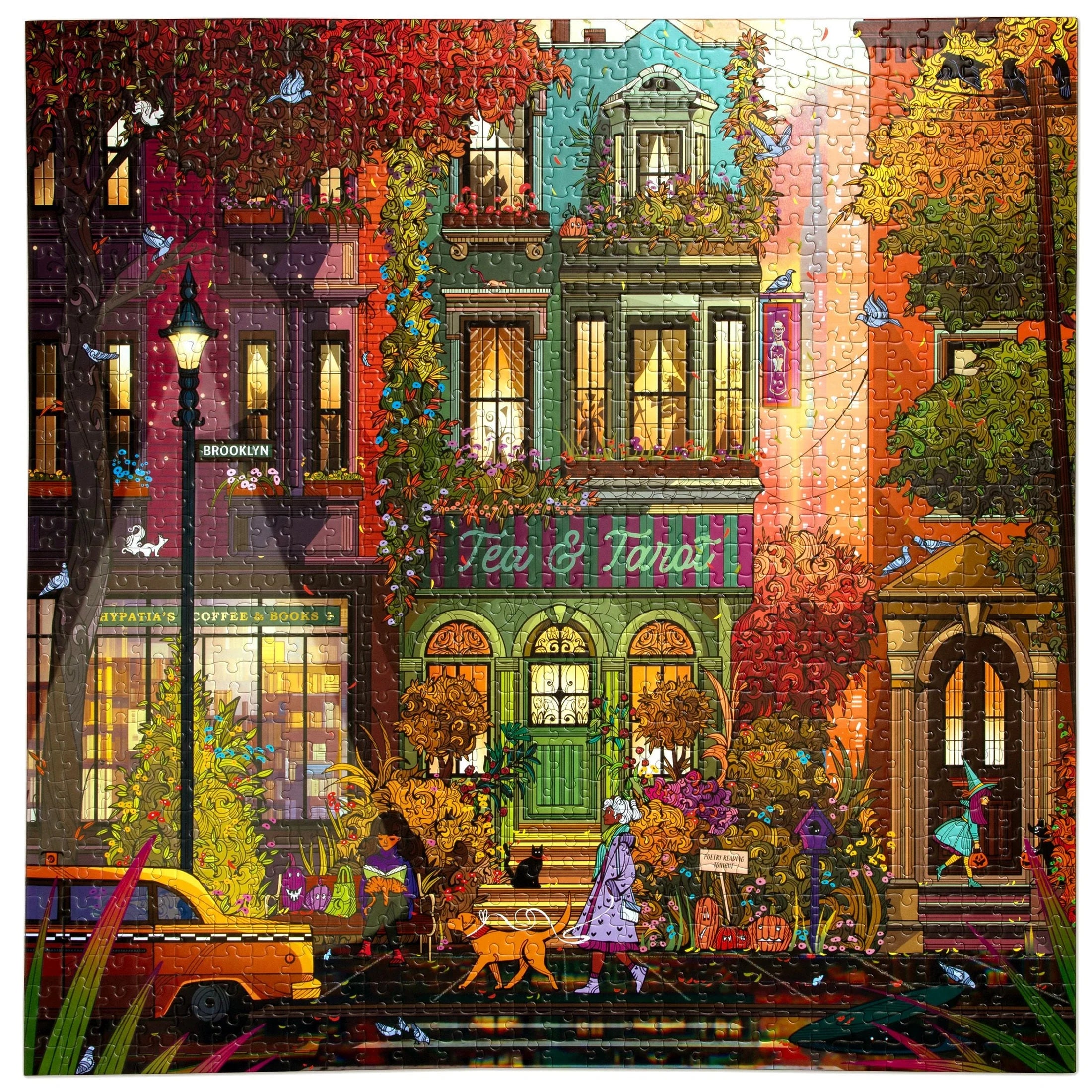 eeBoo | Fall in Brooklyn Jigsaw Puzzle, 1000 Pieces