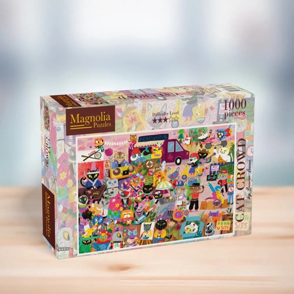 Magnolia | Cat Crowd Jigsaw Puzzle, 1000 Pieces