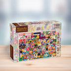 Magnolia | Cat Crowd Jigsaw Puzzle, 1000 Pieces