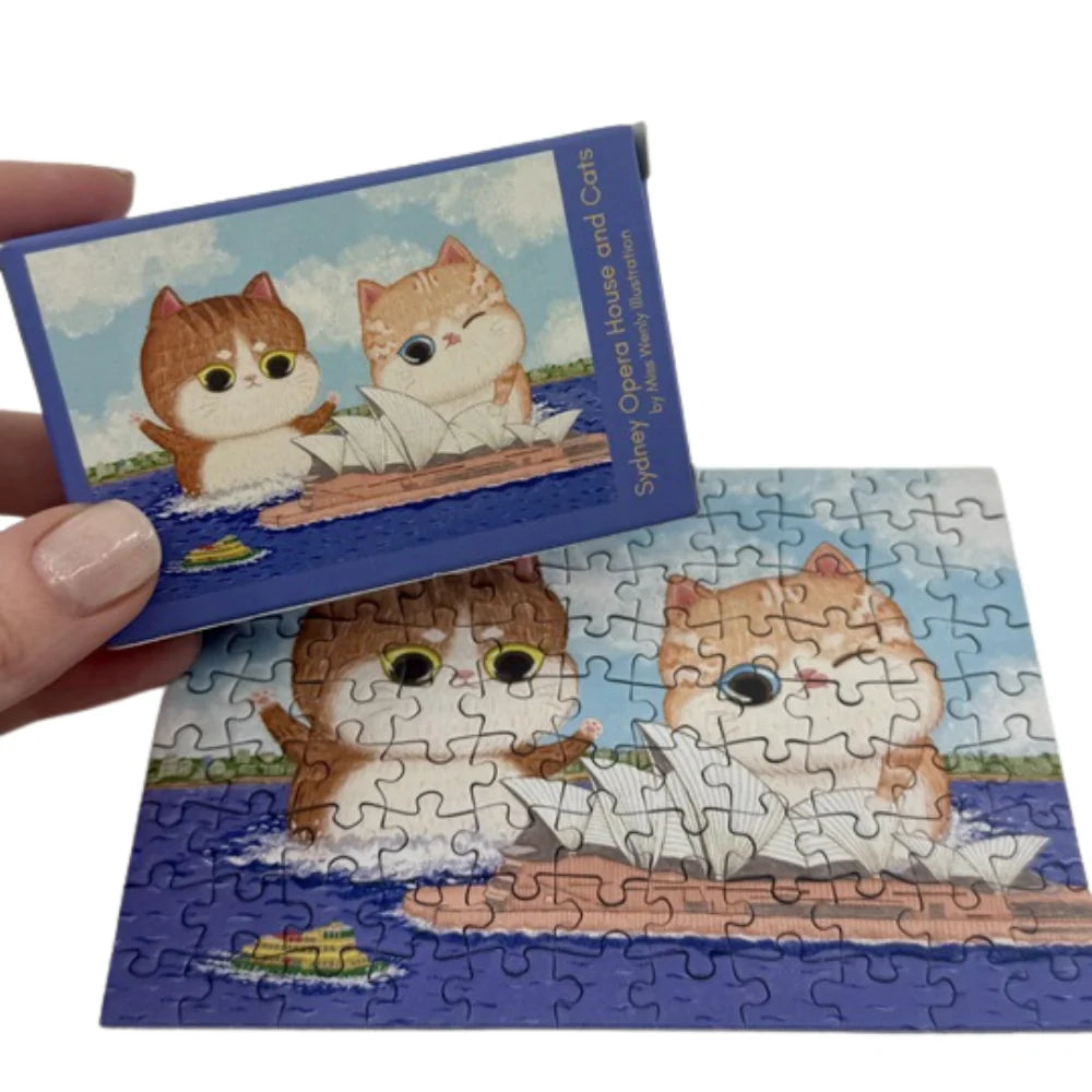 The Puzzle Collab | Vegemite and Cats, 99 Piece Micro Puzzle