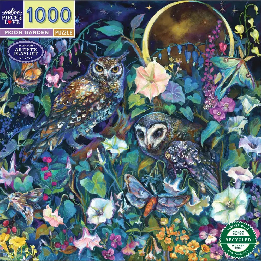 eeBoo | Moon Garden Jigsaw Puzzle, 1000 Pieces