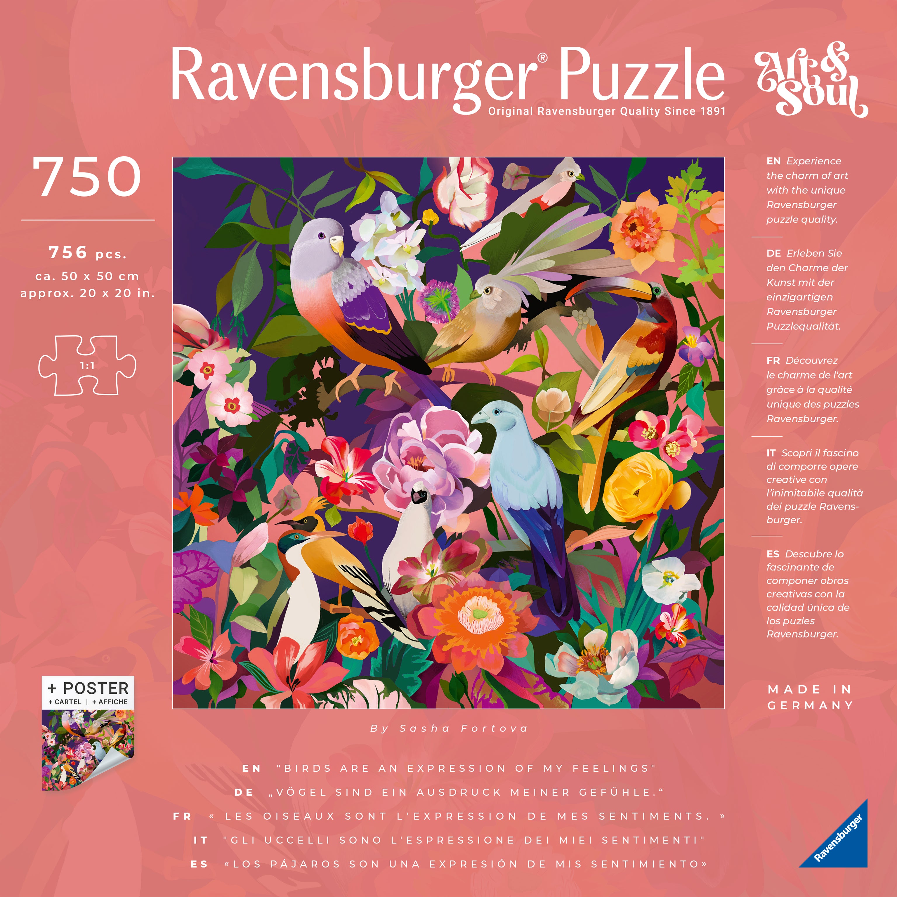 Ravensburger | Bird Watching Art & Soul Puzzle, 750 Pieces