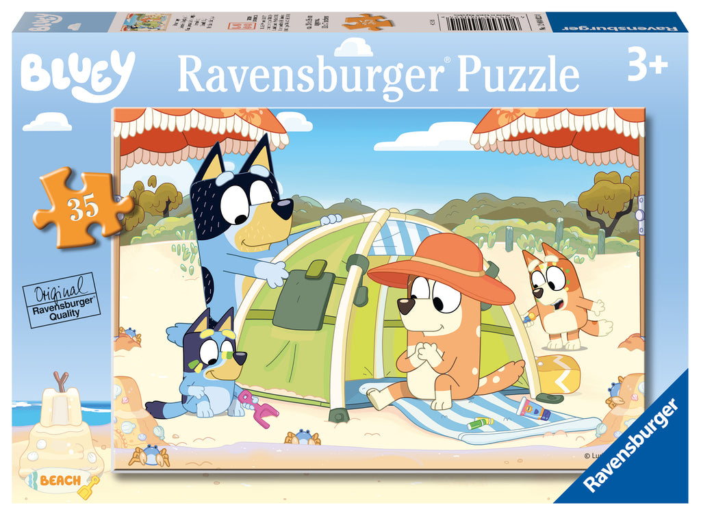 Ravensburger | Bluey Beach Day! Jigsaw Puzzle, 35 Pieces