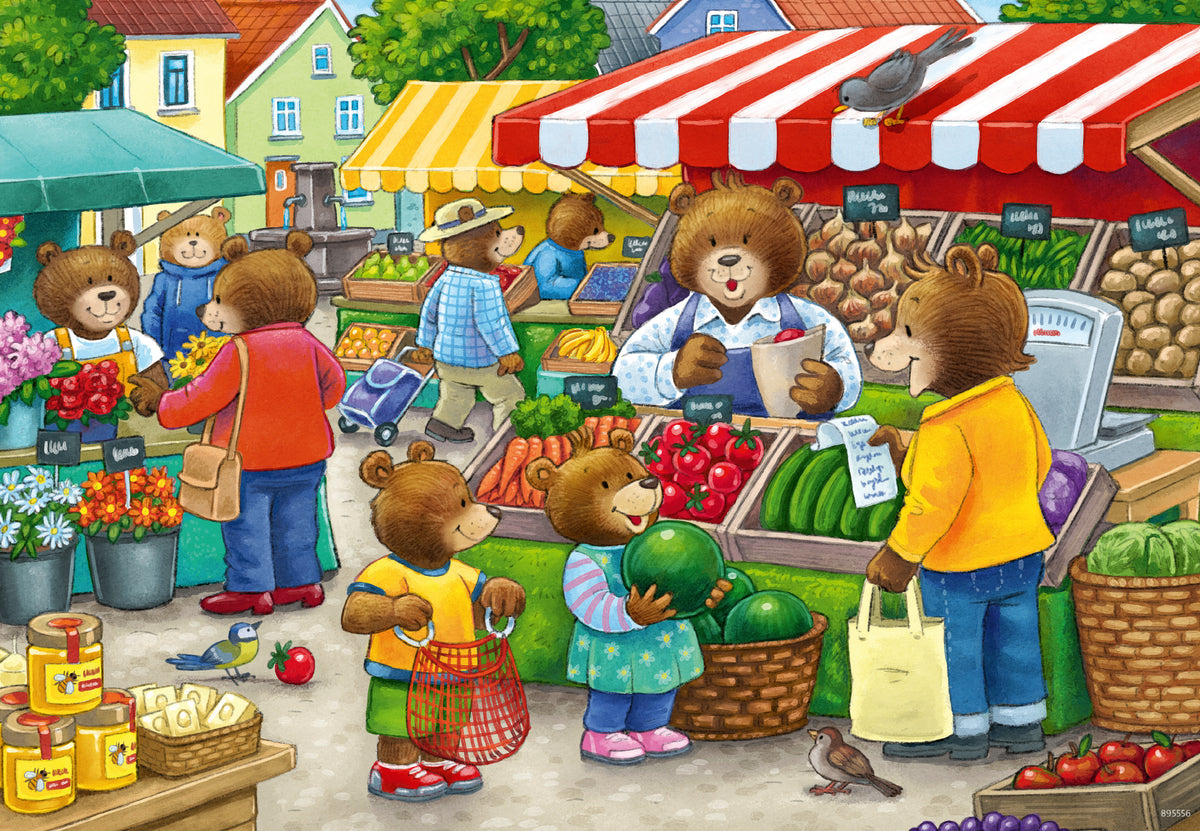 Ravensburger | Let's Go Shopping Puzzle, 2x12 Pieces