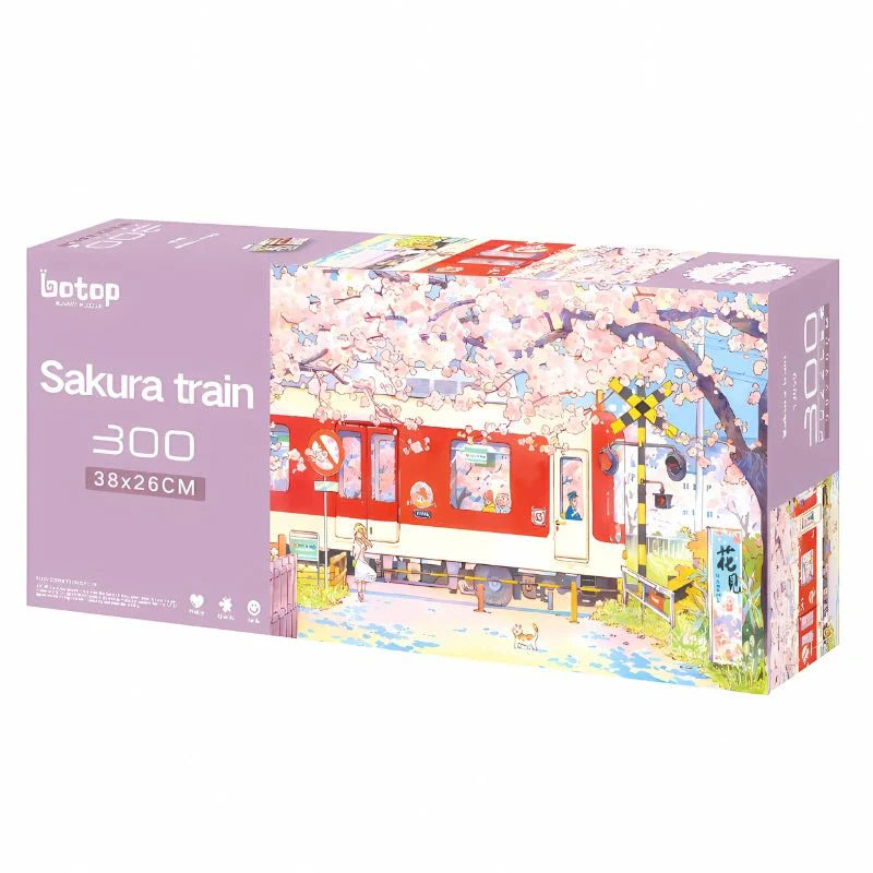 Botop | Sakura Train Jigsaw Puzzle, 300 Pieces