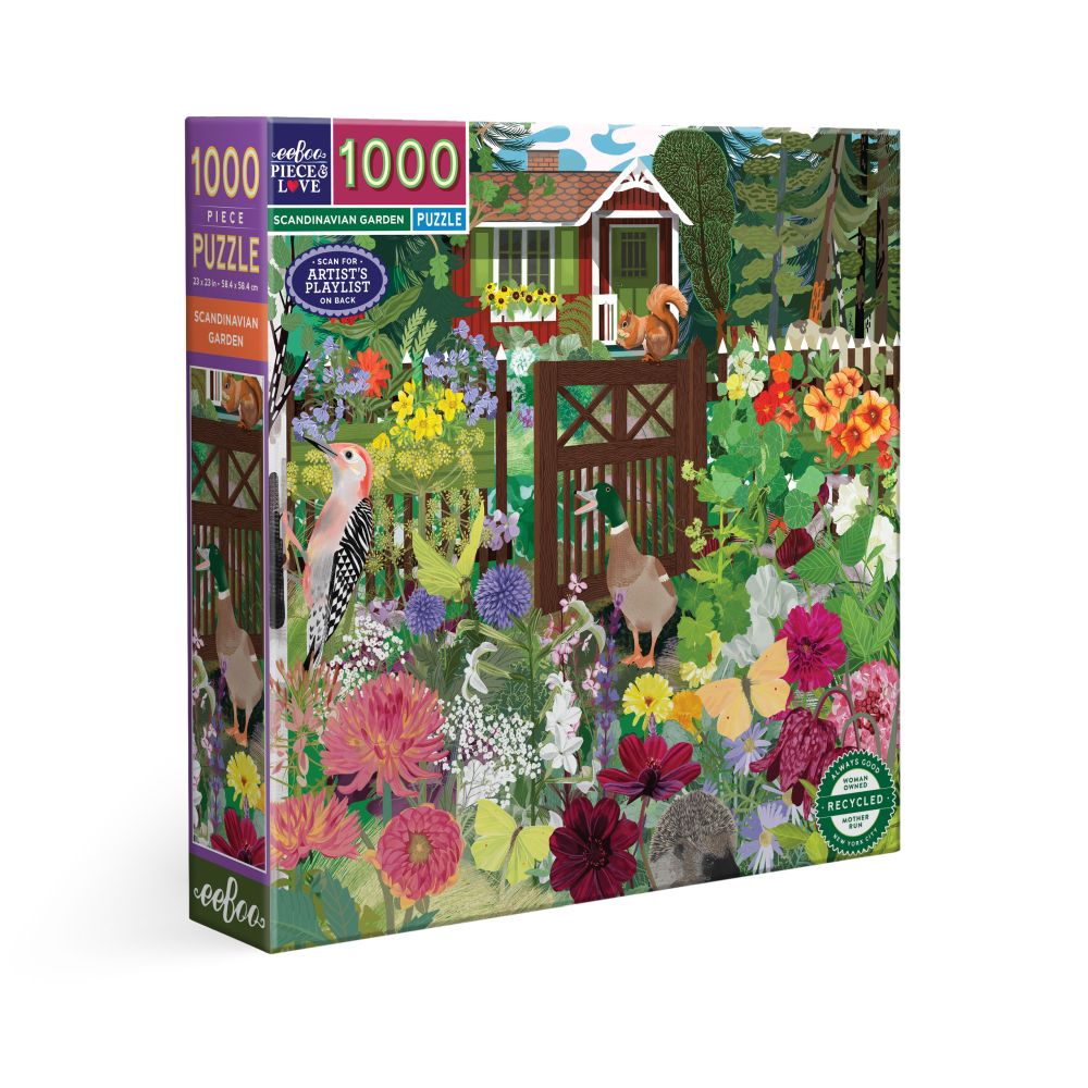 eeBoo | Scandinavian Garden Jigsaw Puzzle, 1000 Pieces